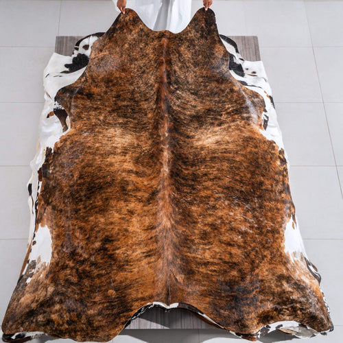 Brindle Cowhide Rug Size 7'11" L x 7'1" W 6491