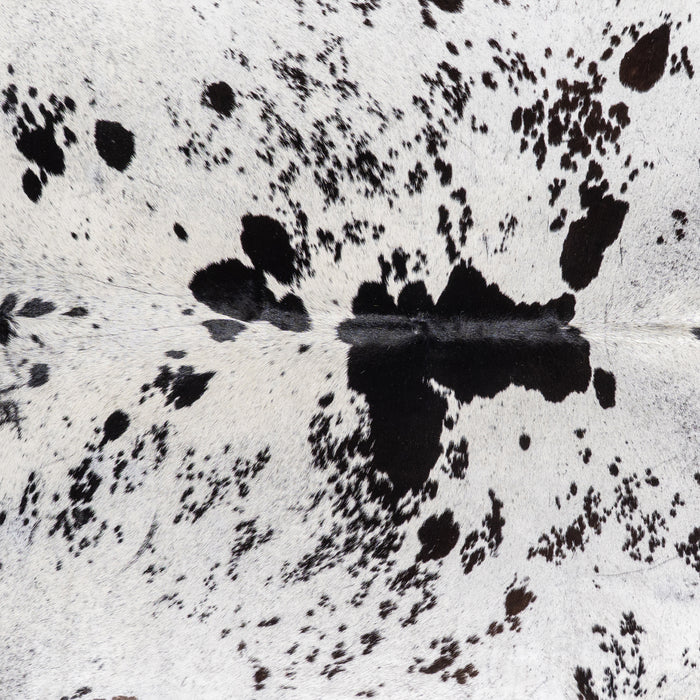 Brazilian Black Salt and Pepper Cowhide Rug Size 7'8" L x 6'6" W 5285