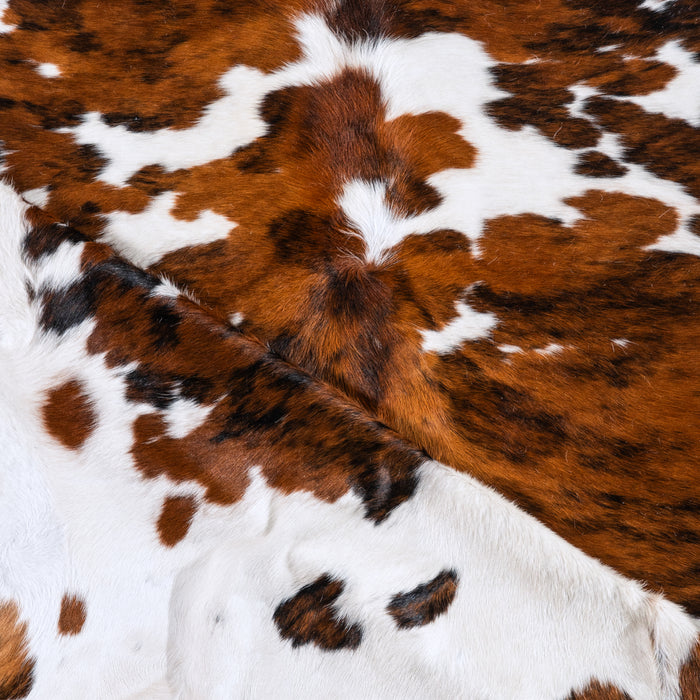Tricolor Cowhide Rug Size 7'3" L x 6'10" W 6295