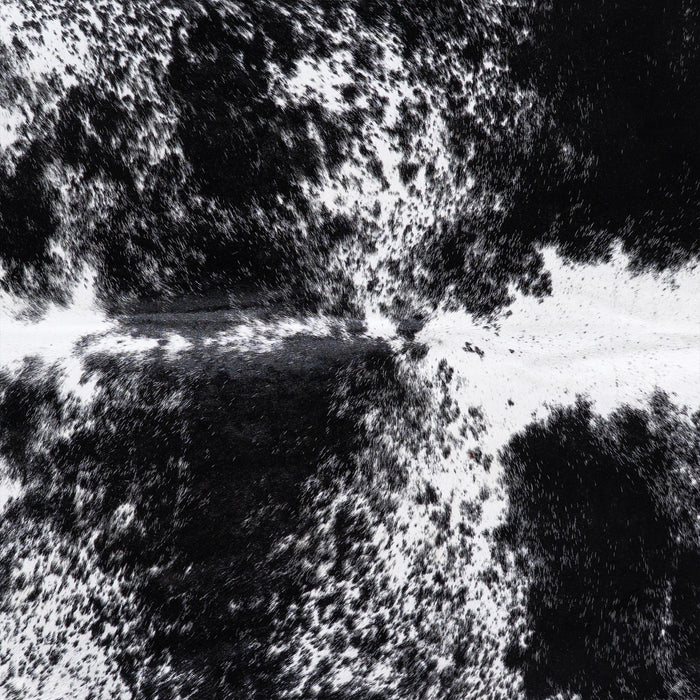 Brazilian Black Salt and Pepper Cowhide Rug Size 7'8" L x 6'5" W 5791