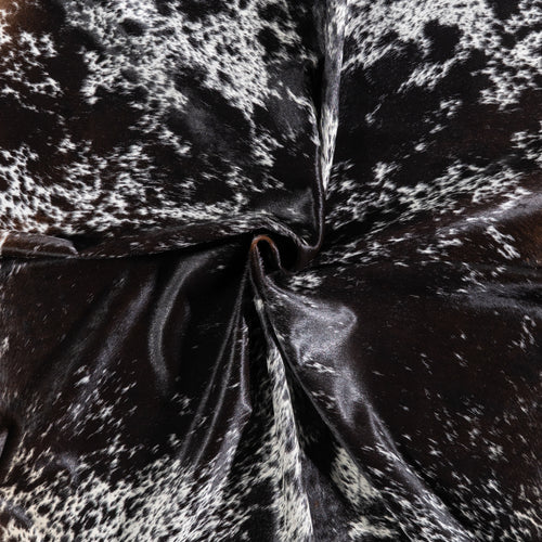 Brazilian Black Salt and Pepper Cowhide Rug Size 8'6" L x 6'7" W 5286