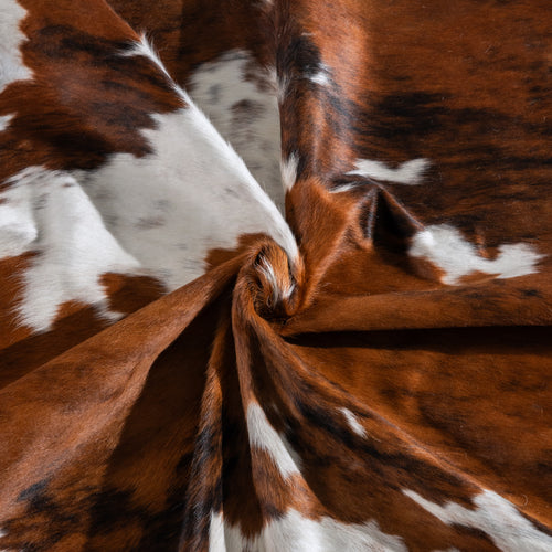 Tricolor Cowhide Rug Size 6'11" L x 5'9" W 4074