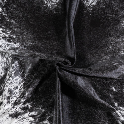 Brazilian Black Salt and Pepper Cowhide Rug Size 7'10" L x 7'2" W 5792