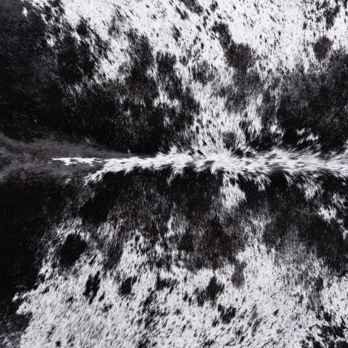 Brazilian Black Salt and Pepper Cowhide Rug Size 7'4" L x 6'4" W 5987