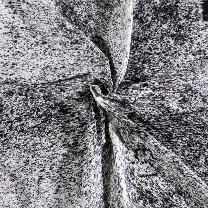 Brazilian Black Salt and Pepper Cowhide Rug Size 7'5" L x 6'9" W 5793