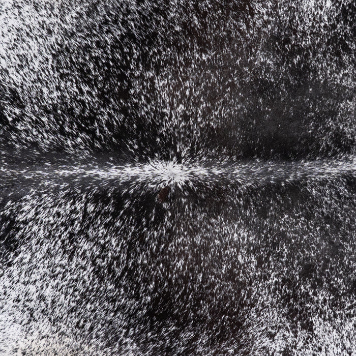 Brazilian Black Salt and Pepper Cowhide Rug Size 7'11" L x 7'2" W 5794