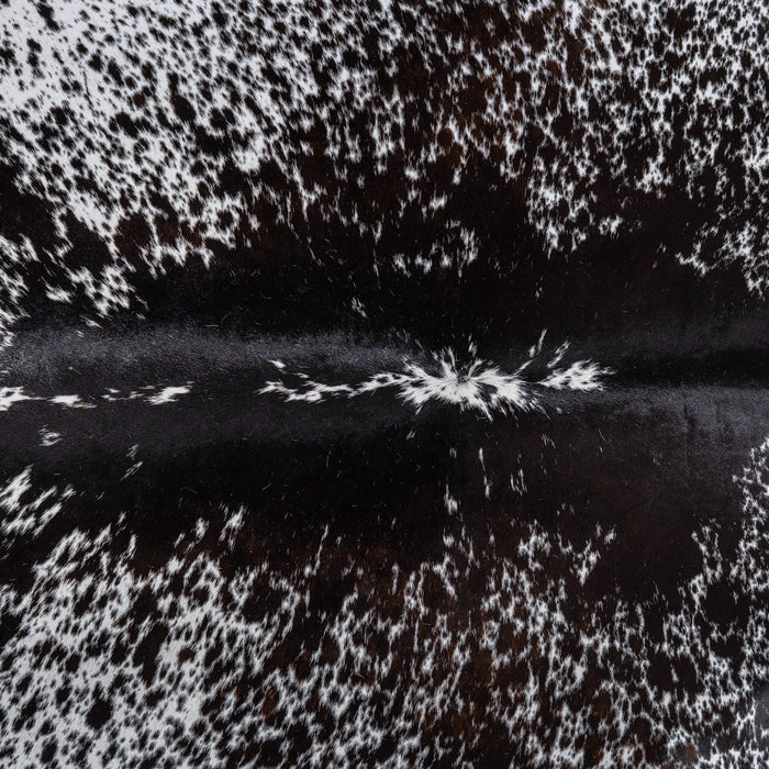 Black Salt and Pepper Cowhide Rug Size 7'5" L x 7'0" W 6493