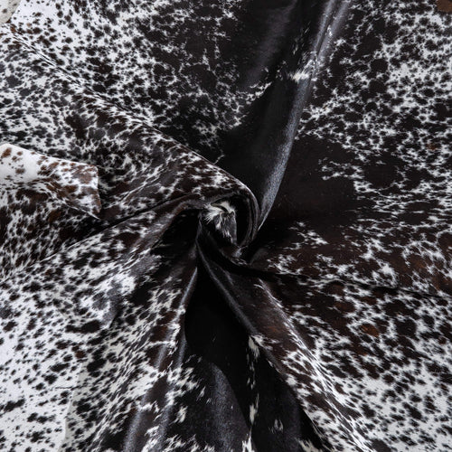 Black Salt and Pepper Cowhide Rug Size 7'5" L x 7'0" W 6493