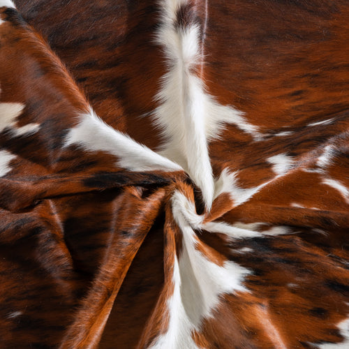 Tricolor Cowhide Rug Size 6'11" L x 6'7" W 4075