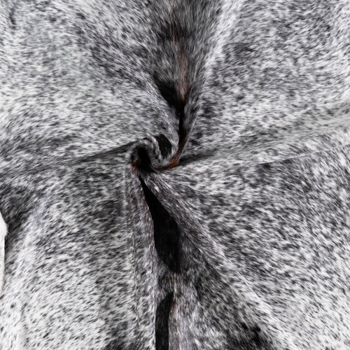 Brazilian Black Salt and Pepper Cowhide Rug Size 7'6" L x 6'3" W 5796