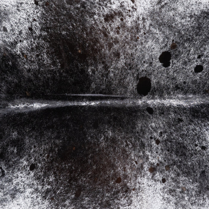 Brazilian Black Salt and Pepper Cowhide Rug Size 7'8" L x 6'10" W 5797