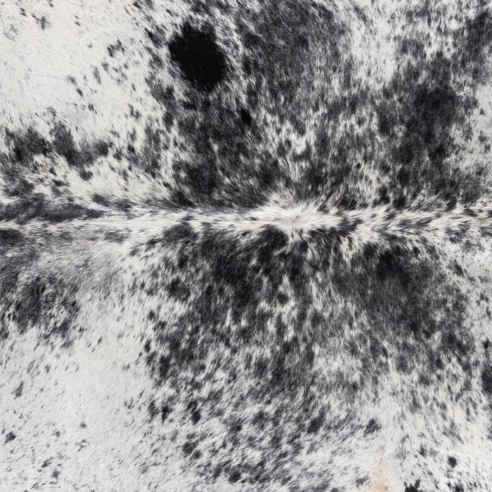 Brazilian Black Salt and Pepper Cowhide Rug Size 7'4" L x 6'9" W 5292