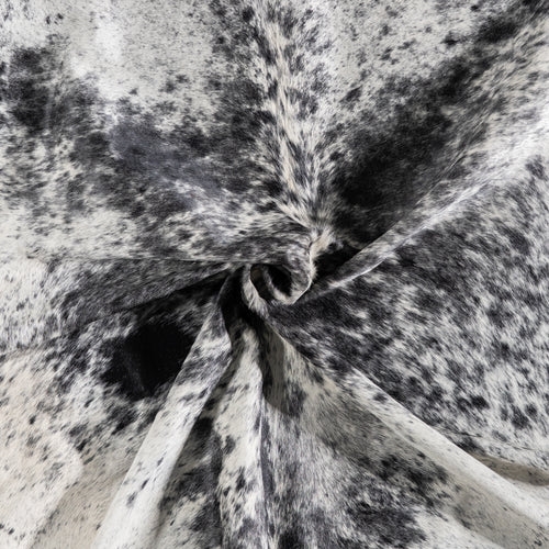 Brazilian Black Salt and Pepper Cowhide Rug Size 7'4" L x 6'9" W 5292