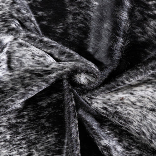 Brazilian Black Salt and Pepper Cowhide Rug Size 7'4" L x 6'8" W 5992