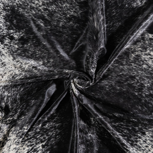 Brazilian Black Salt and Pepper Cowhide Rug Size 8'3" L x 7'2" W 5293