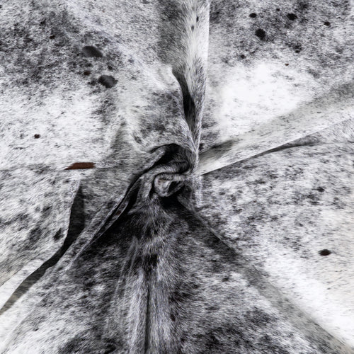 Brazilian Black Salt and Pepper Cowhide Rug Size 8'3" L x 6'3" W 5799