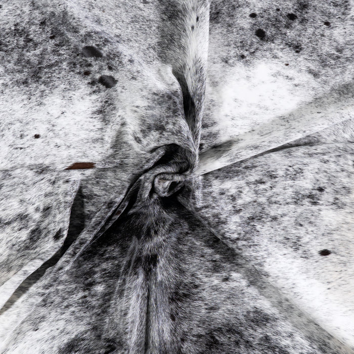 Brazilian Black Salt and Pepper Cowhide Rug Size 8'3" L x 6'3" W 5799