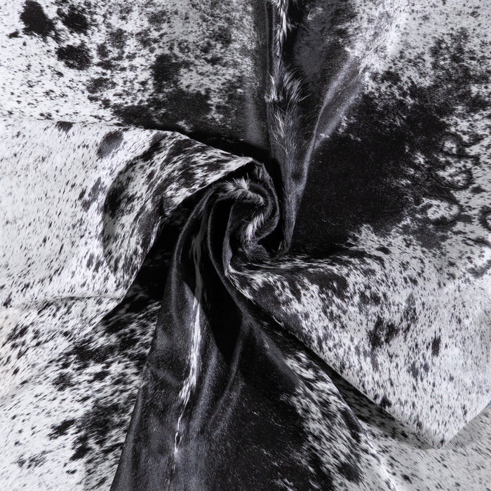 Brazilian Black Salt and Pepper Cowhide Rug Size 8'3" L x 6'3" W 5993
