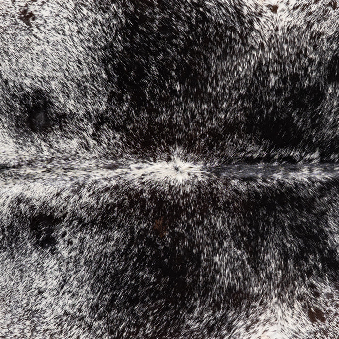 Brazilian Black Salt and Pepper Cowhide Rug Size 7'2" L x 6'3" W 5294