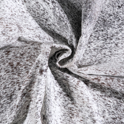 Brazilian Black Salt and Pepper Cowhide Rug Size 7'4" L x 6'4" W 5994