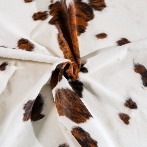 White Tricolor Cowhide Rug Size 8'1" L x 7'8" W 5499