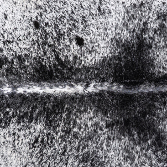 Brazilian Black Salt and Pepper Cowhide Rug Size 7'0" L x 6'1" W 5998