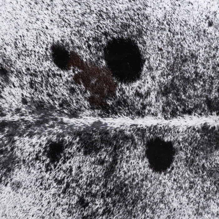 Brazilian Black Salt and Pepper Cowhide Rug Size 5'11" L x 6'11" W 5999