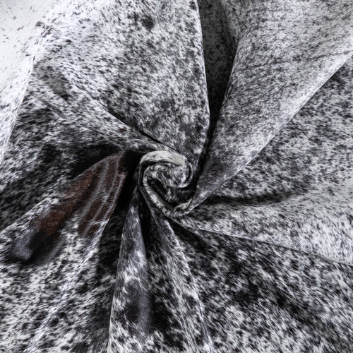 Brazilian Black Salt and Pepper Cowhide Rug Size 5'11" L x 6'11" W 5999