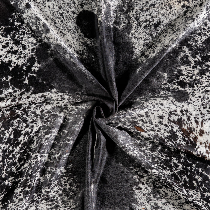 Brazilian Black Salt and Pepper Cowhide Rug Size 9'0" L x 7'5" W 5299