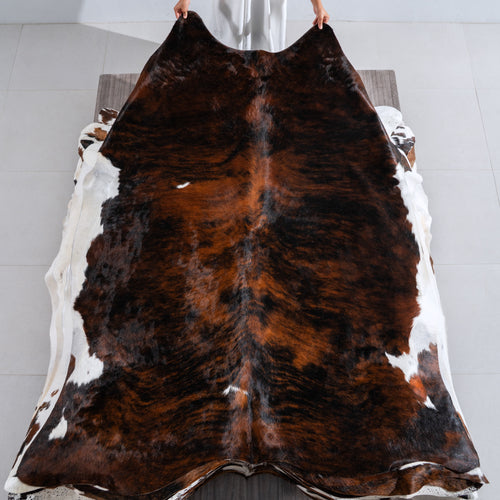 Brindle Cowhide Rug Size 7'9" L x 6'8" W 4086