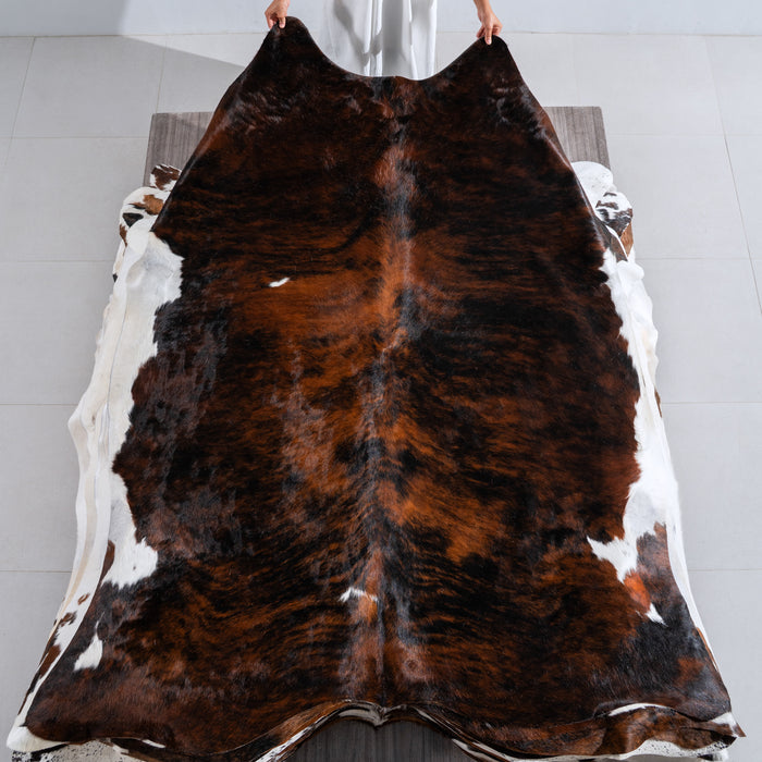 Brindle Cowhide Rug Size 7'9" L x 6'8" W 4086
