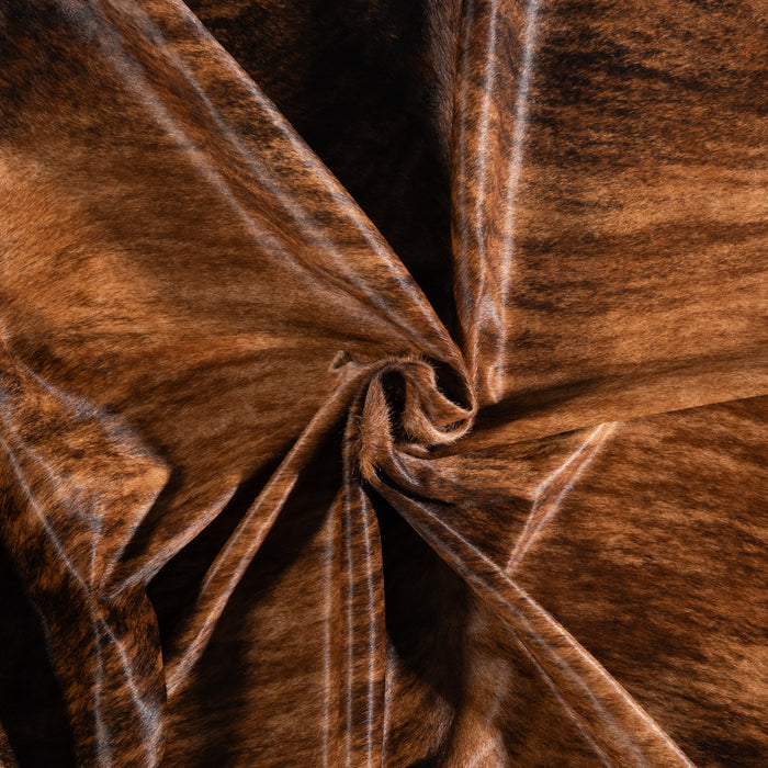 Brazilian Brindle Cowhide Rug Size 7'3" L x 7'0" W 3540