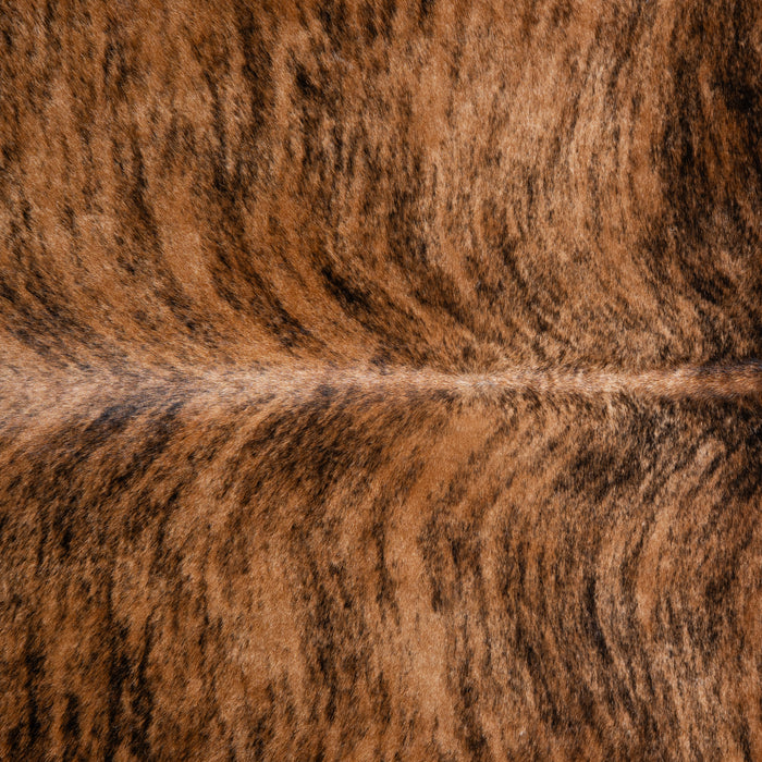 Brazilian Brindle Cowhide Rug Size 7'1" L x 6'8" W 3393