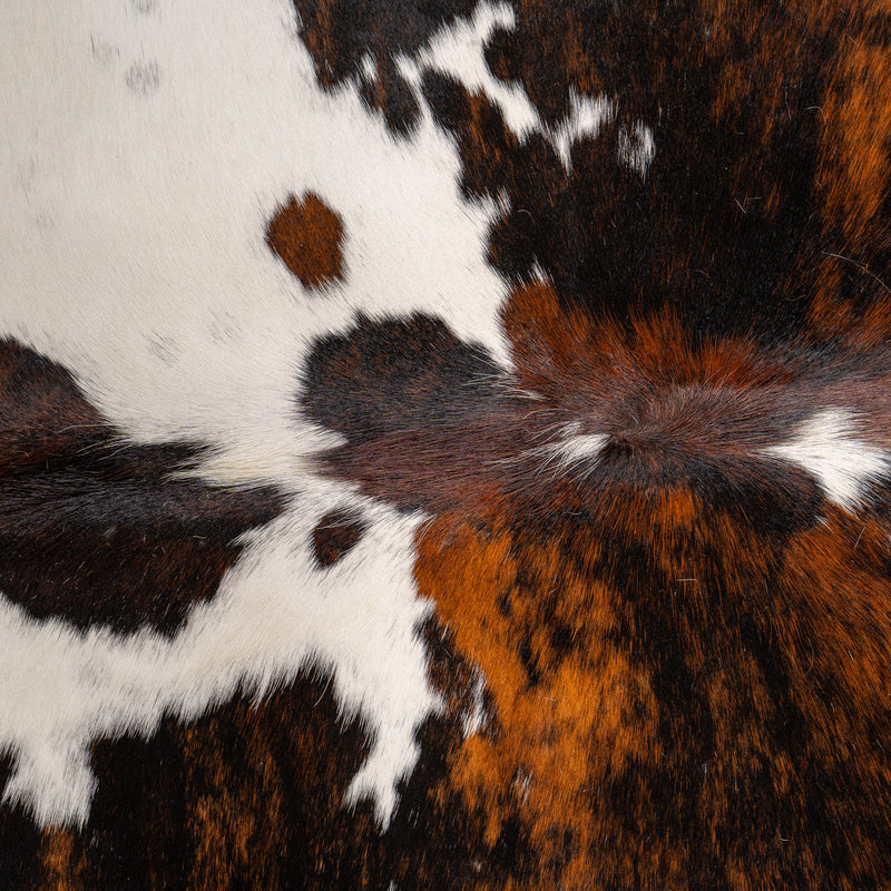 Tricolor Cowhide Rug Size 8' L X 7' W 4972 , Stain Resistant Fur | eCowhides