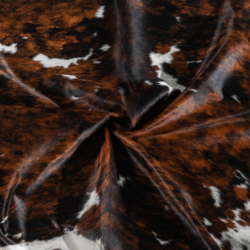 Tricolor Cowhide Rug Size 7'6" L x 6'1" W 4164