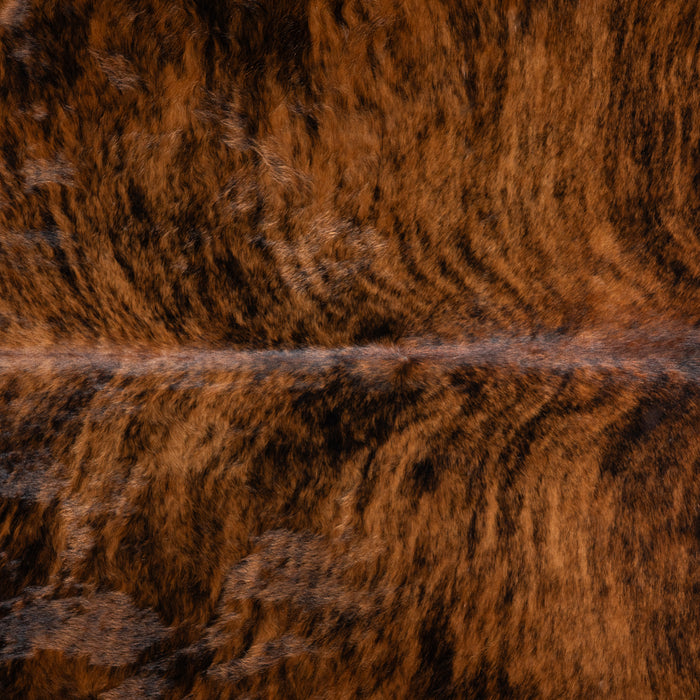 Brazilian Brindle Cowhide Rug Size 7'5" L x 6'10" W 3555