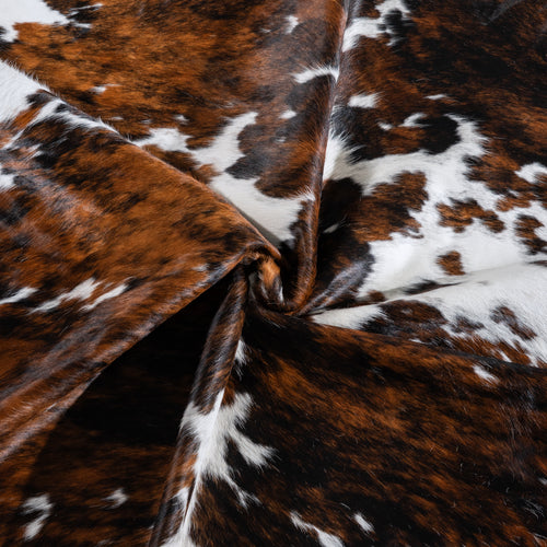 Tricolor Cowhide Rug Size 7'2" L x 7'1" W 4097