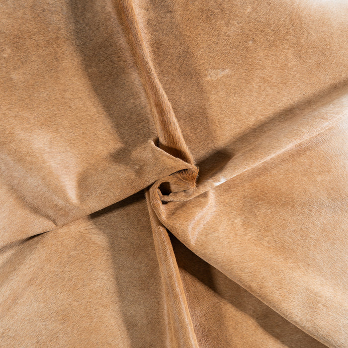 Brazilian Beige Cowhide Rug Size 7'10" L x 6'6" W 3757