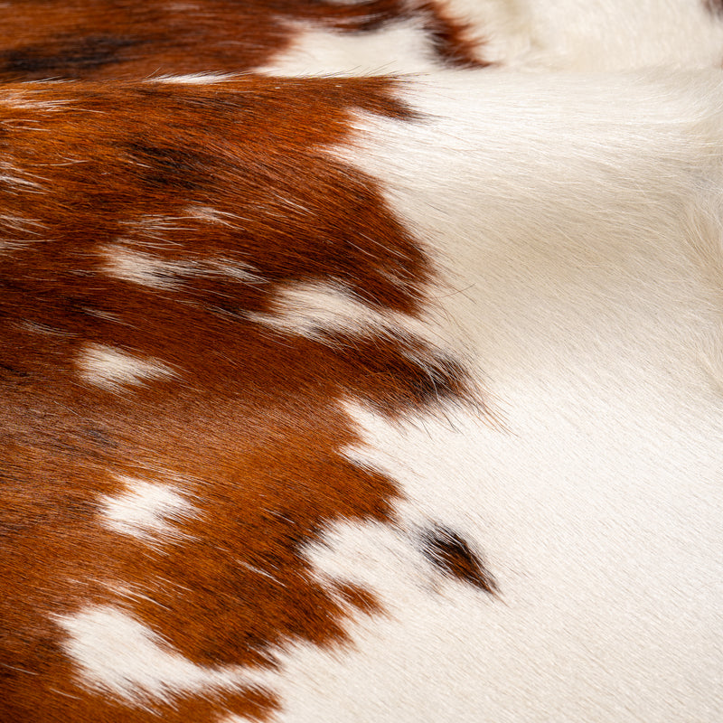 Tricolor Cowhide Rug Size 7'6'' L X 6'8'' W 4985 , Stain Resistant Fur | eCowhides