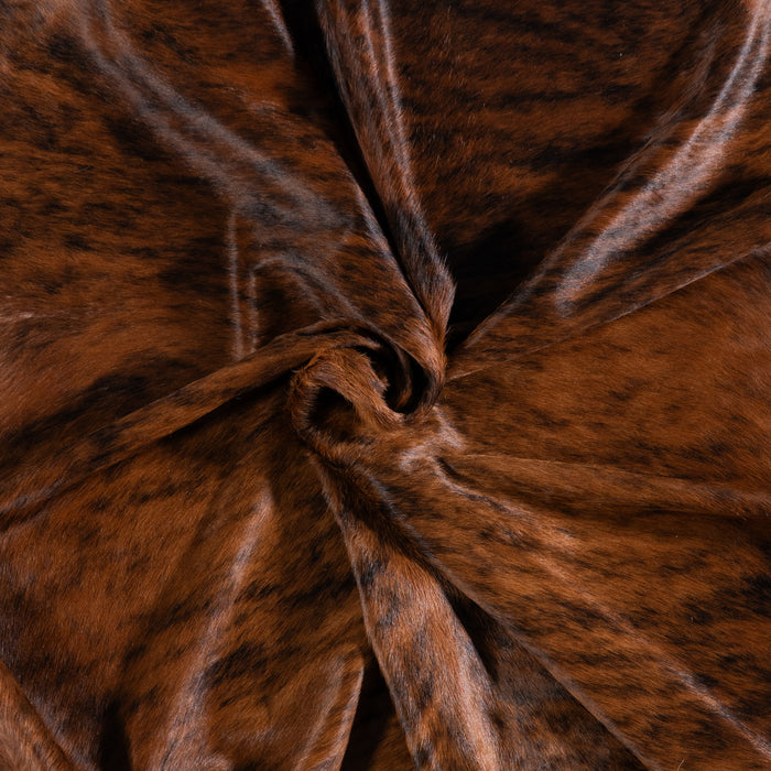 Brazilian Brindle Cowhide Rug Size 7'3" L x 7'1" W 3577