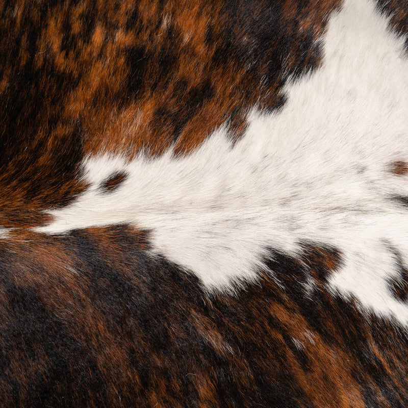 Tricolor Cowhide Rug Size 7'4'' L X 6'7'' W 4989 , Stain Resistant Fur | eCowhides