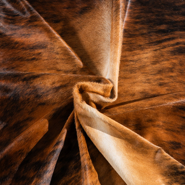 Brindle Cowhide Rug Size 7'5" L x 7'2" W 5095