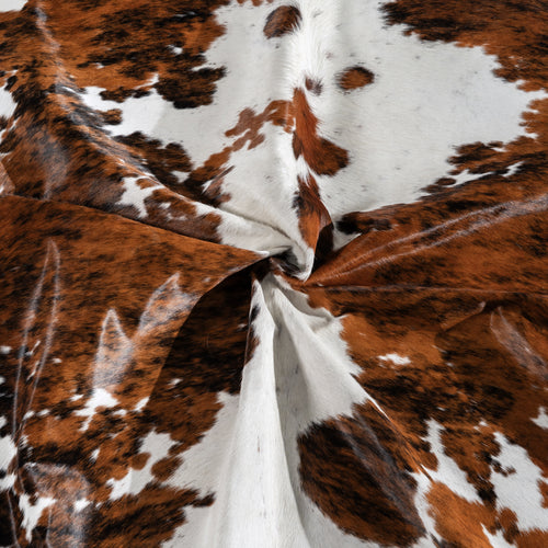 Tricolor Cowhide Rug Size 7'11" L x 7'1" W 4195