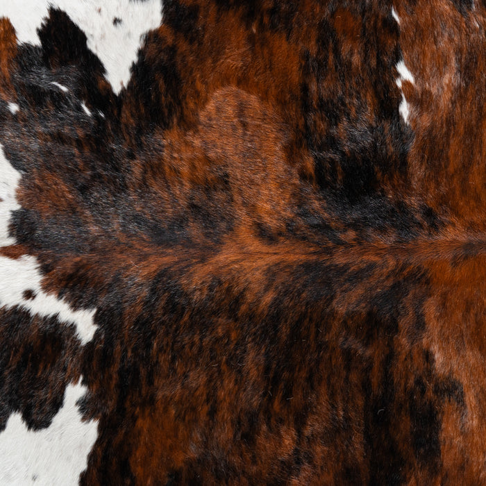 Tricolor Brindle Mix Cowhide Rug Size 7'2" L x 6'0" W 4196