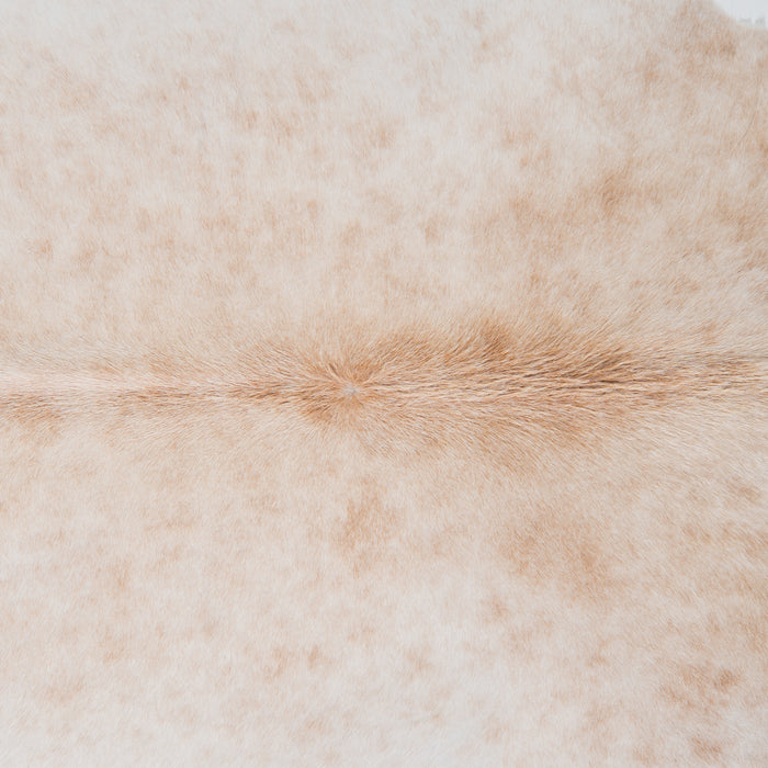 Brazilian Palomino and White Cowhide Rug Size 7'7" L x 6'10" W 3791