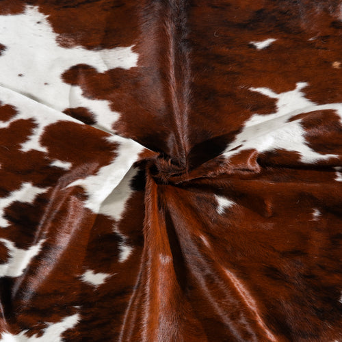 Tricolor Cowhide Rug Size 7'4" L x 7'6" W 4197