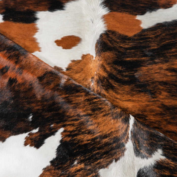 Tricolor Cowhide Rug Size 7'8" L x 6'8" W 4198