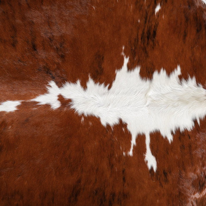 Tricolor Brindle Mix Cowhide Rug Size 7'6" L x 7'8" W 4199
