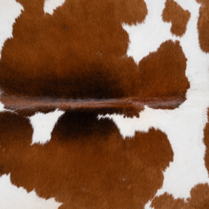 Brazilian Brown and White Cowhide Rug Size 7'4" L x 6'8" W 3820