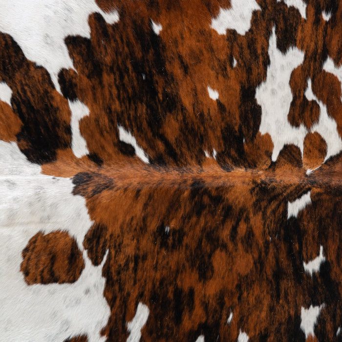 White Tricolor Cowhide Rug Size 8'0" L x 6'0" W 4219